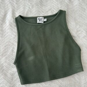 Princess Polly Olive Green Crop Top